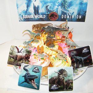 Jurassic World Dominion Movie Deluxe Cake Toppers Cupcake Decorations Set of 14
